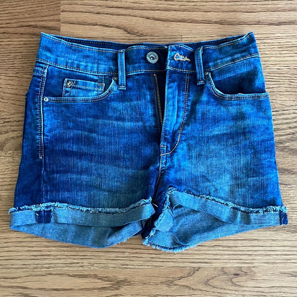 High-Rise Shortie Jean Shorts